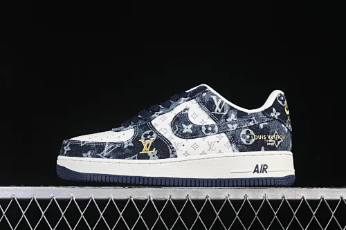 All categories Nk Air Force 1 Air Force series Nk Air Force 1 Low Air Force low-top Nike Air Force 1'07 Low LV joint white ink blue Air Force 1 low-top casual sneakers YF9511-820